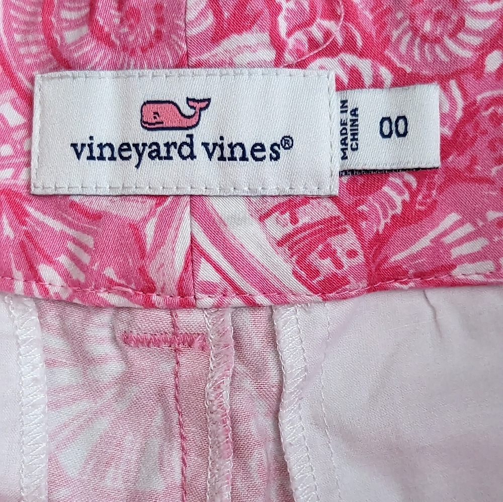 Vineyard Vines Women's Shorts Seashell Print Sz.00 Pre-owned - Picture 4 of 6